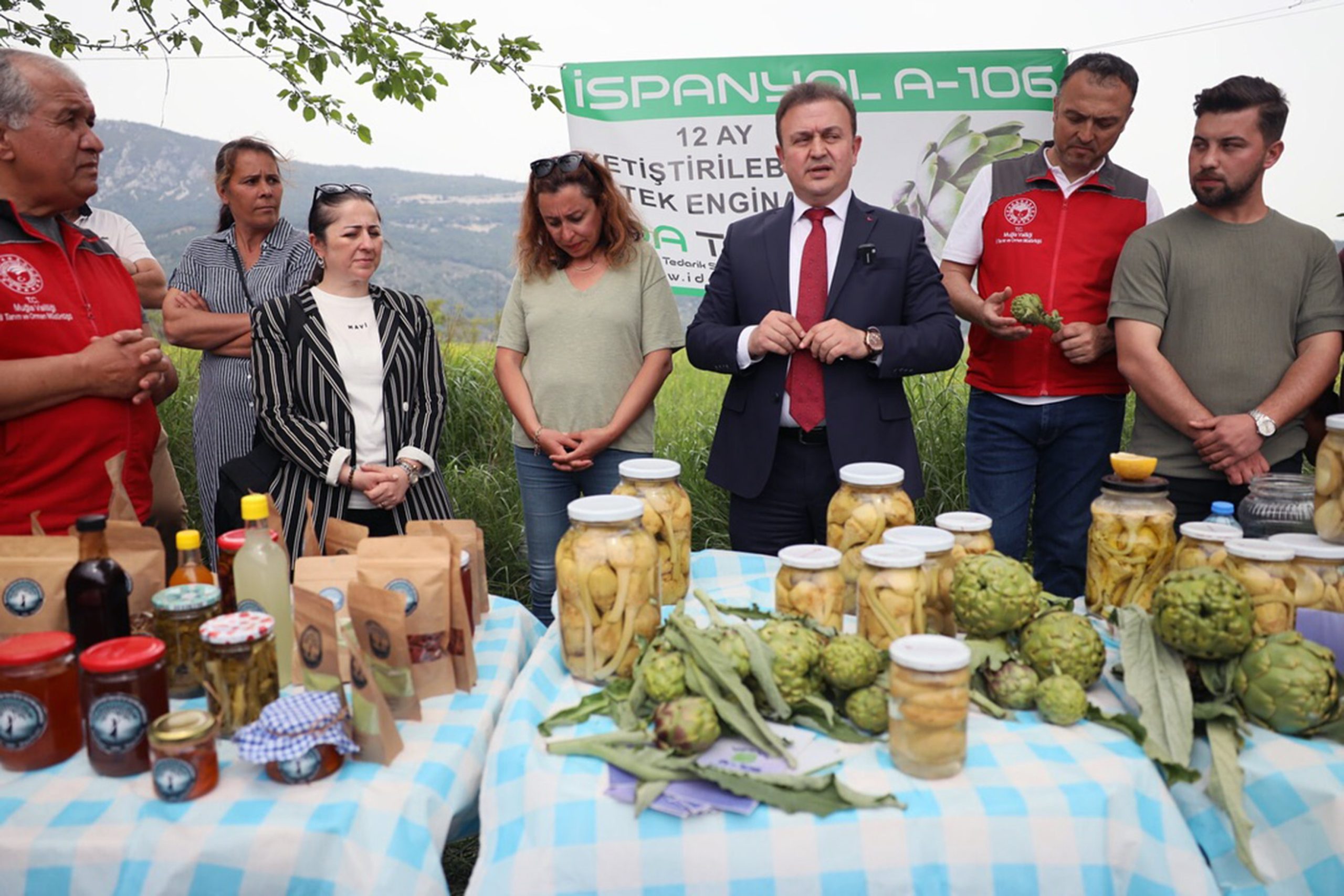 AKÇAPINAR'DA 'HİBRİT ENGİNAR HASADI TARLA GÜNÜ' DÜZENLENDİ