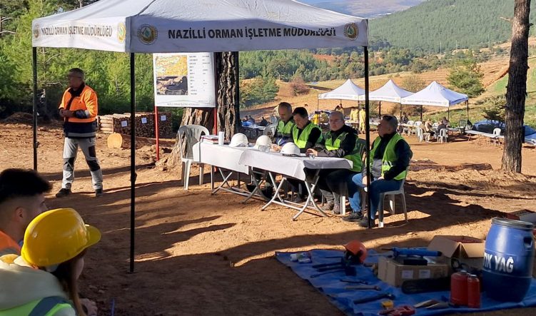 NAZİLLİ ORMAN İŞLETME MÜDÜRLÜĞÜ'NDE ÜRETİM TATBİKATI YAPILDI