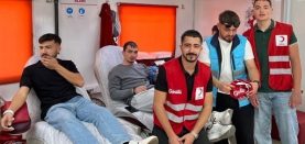 AYDIN'DA GÖNÜLLÜ ÖĞRENCİLERDEN KAN BAĞIŞI