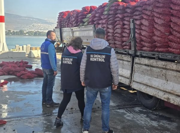 27 TON BELGESİZ KARA MİDYESİ ELE GEÇİRİLDİ