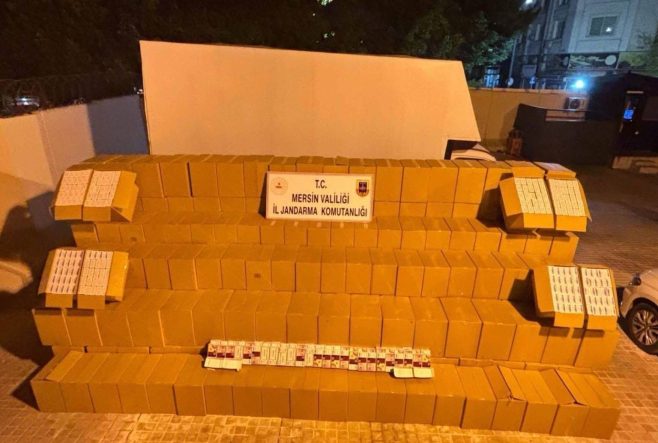 MERSİN'DE KAÇAK MAKARON OPERASYONU: 2 GÖZALTI