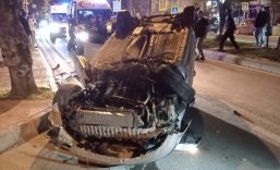SAMSUN'DA OTOMOBİL TAKLA ATTI: 1 YARALI
