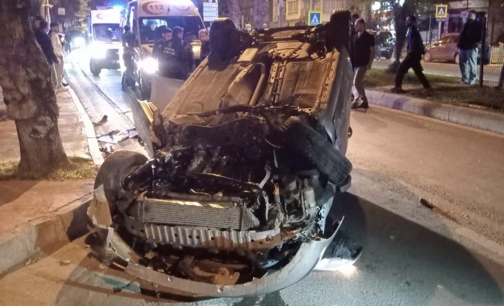 SAMSUN'DA OTOMOBİL TAKLA ATTI: 1 YARALI