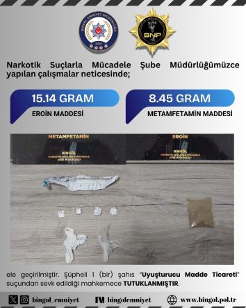BİNGÖL'DE UYUŞTURUCU OPERASYONU