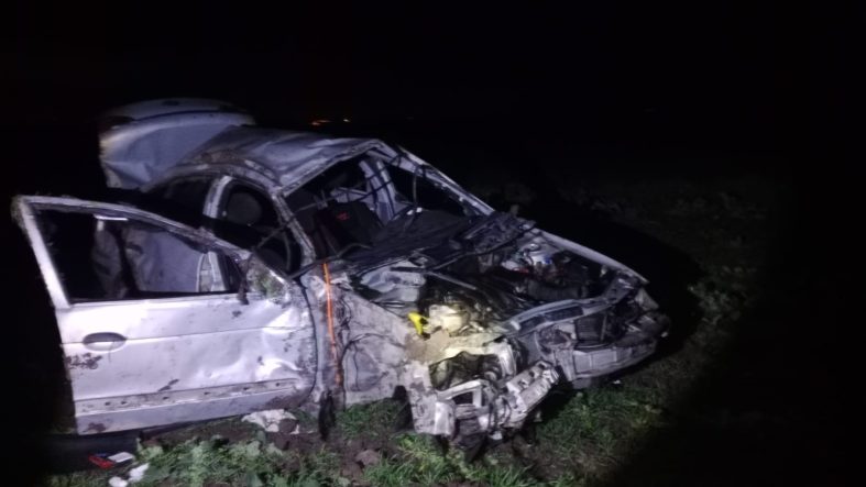 BANDIRMA'DA OTOMOBİL DOMUZA ÇARPIP TAKLA ATTI: 1 ÖLÜ, 1 YARALI