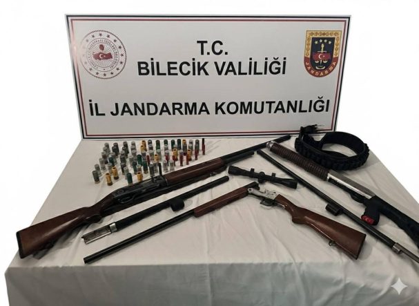 BİLECİK'TE RUHSATSIZ AV TÜFEKLERİNE 24 BİN 585 TL CEZA