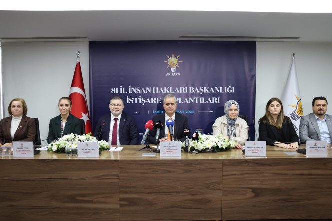 İZMİR'DE '81 İL İNSAN HAKLARI BAŞKANLIĞI İSTİŞARE TOPLANTISI' GERÇEKLEŞTİRİLDİ AK PARTİ GENEL BAŞKAN YARDIMCISI HASAN BASRİ YALÇIN: "BORNOVA BELEDİYESİ KENTİN KAYNAKLARINI UŞAK BELEDİYE BAŞKANININ SEVGİLİSİNE AKTARMIŞ"