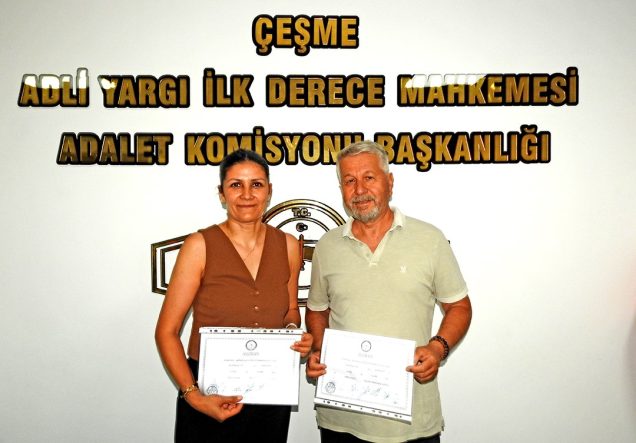 ÇEŞME'DE YENİ SEÇİLEN MUHTARLAR MAZBATALARINI ALDI