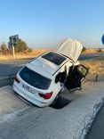 KEŞAN'DA SU KANALINA DÜŞEN OTOMOBİLDE 4 KİŞİ YARALANDI